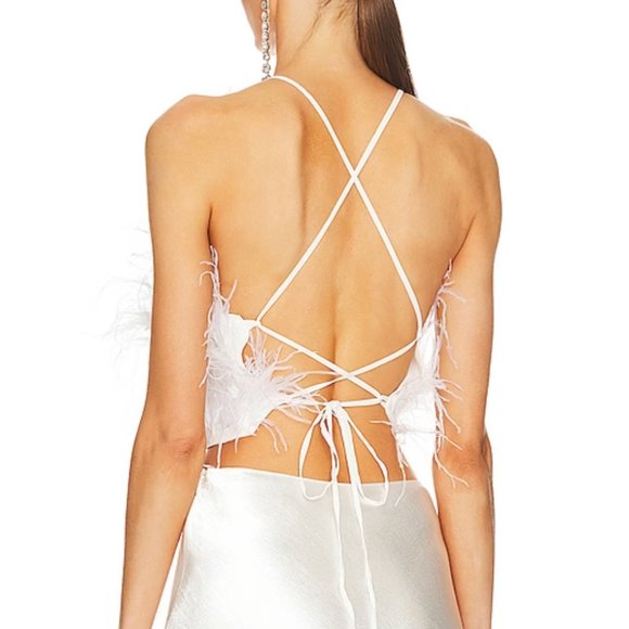 Cult Gaia Joey Feather Top Small - Picture 2 of 4